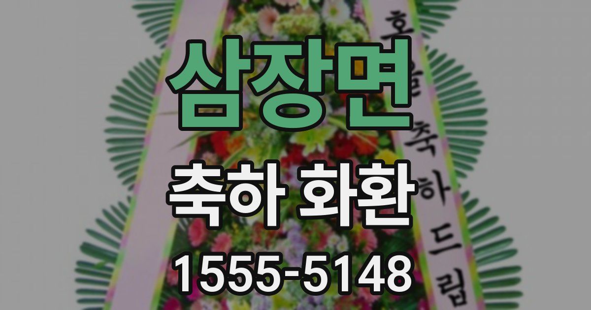 삼장면 축하 화환