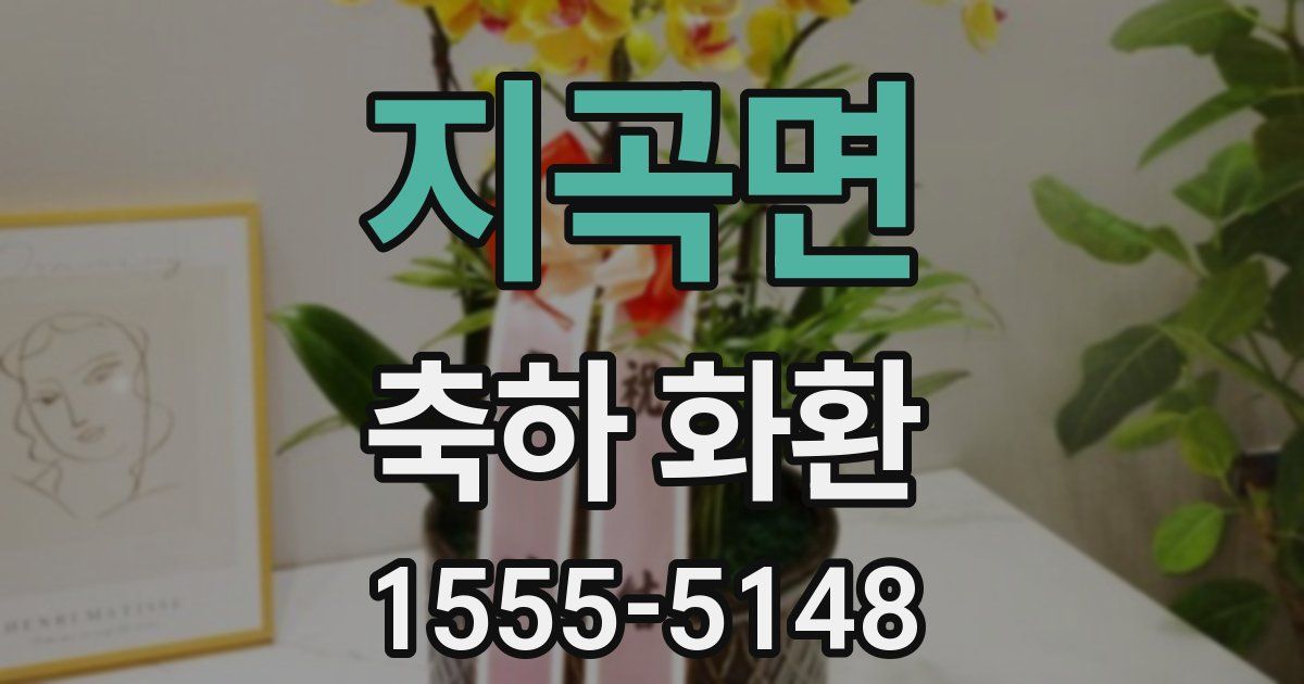 지곡면 축하 화환