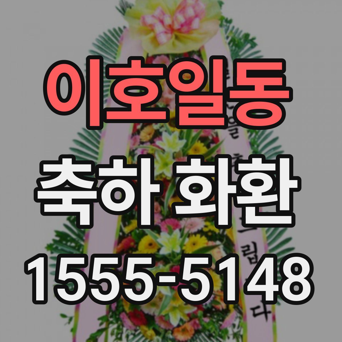 이호일동 축하 화환