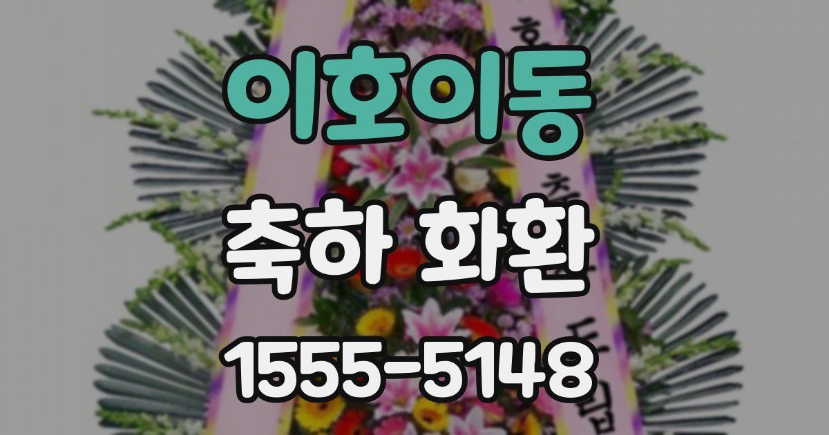 이호이동 축하 화환
