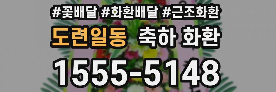 도련일동 축하 화환