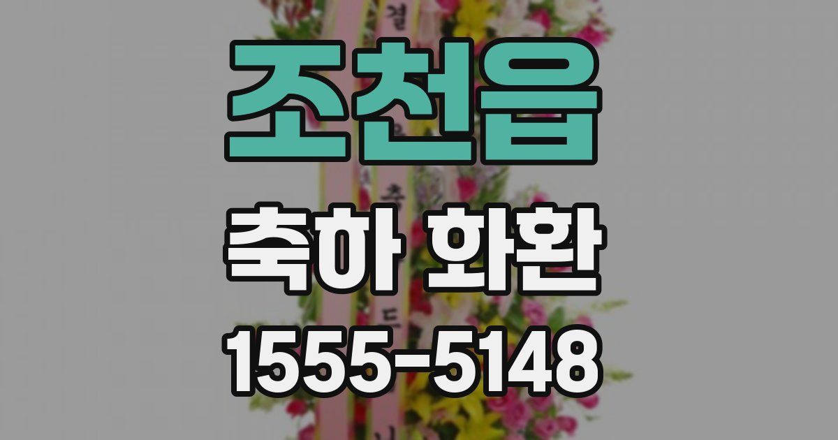 조천읍 축하 화환