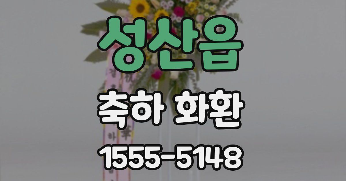 성산읍 축하 화환