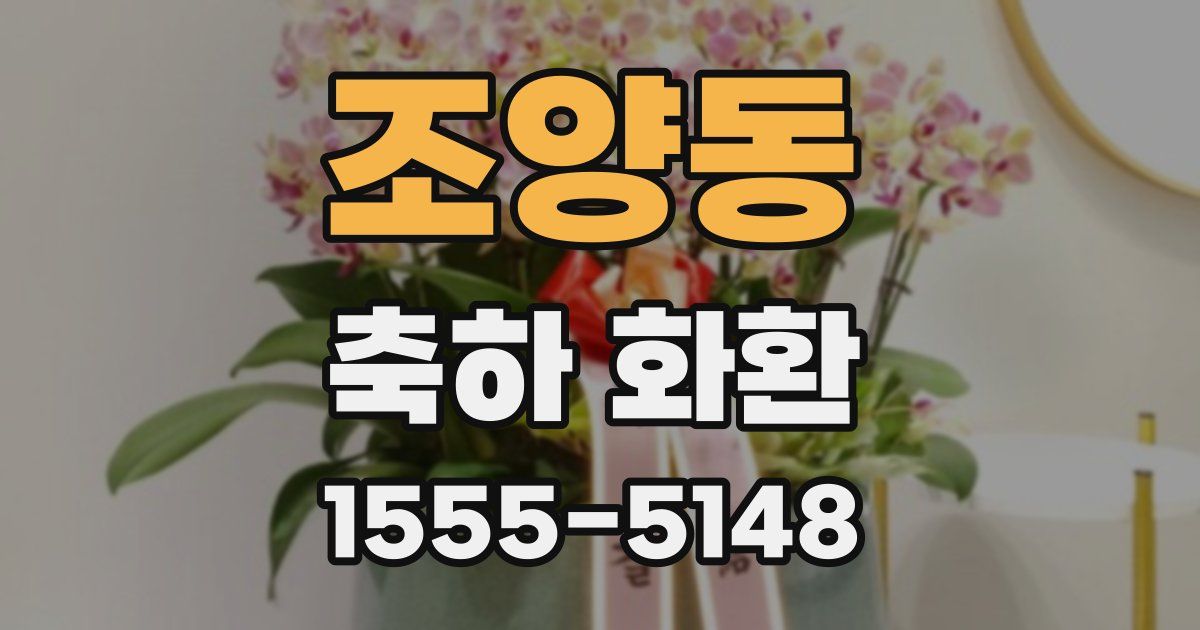 조양동 축하 화환