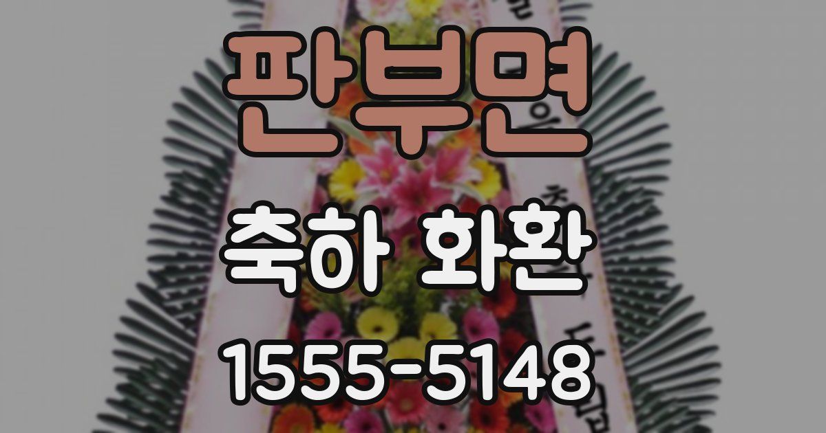 판부면 축하 화환