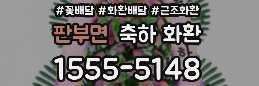 판부면 축하 화환