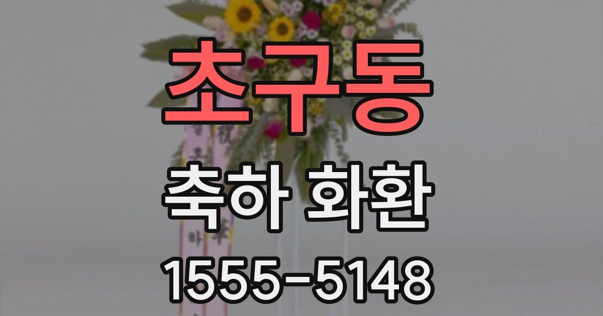 초구동 축하 화환