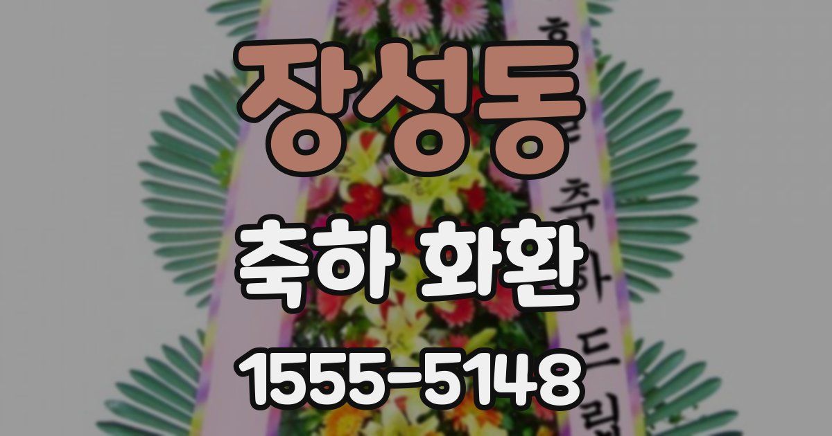 장성동 축하 화환