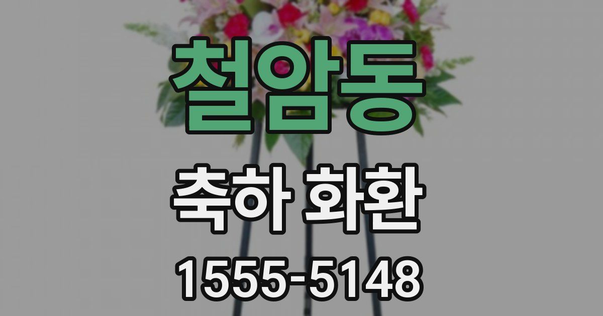 철암동 축하 화환