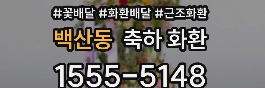 백산동 축하 화환