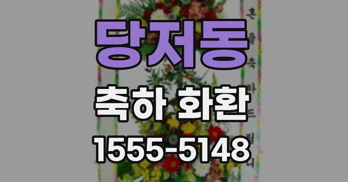 당저동 축하 화환
