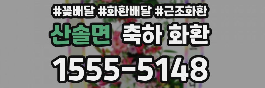 산솔면 축하 화환