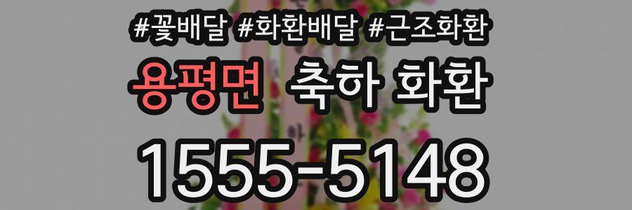용평면 축하 화환