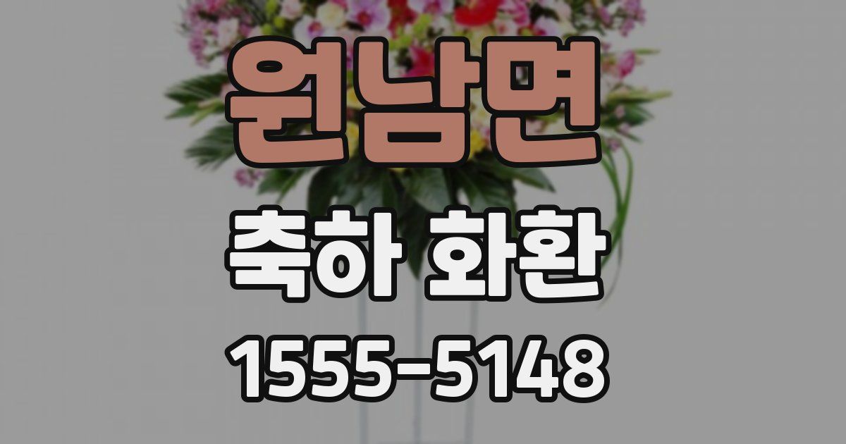 원남면 축하 화환