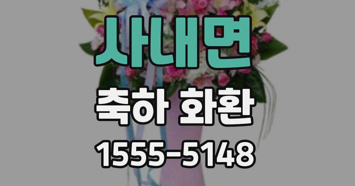 사내면 축하 화환