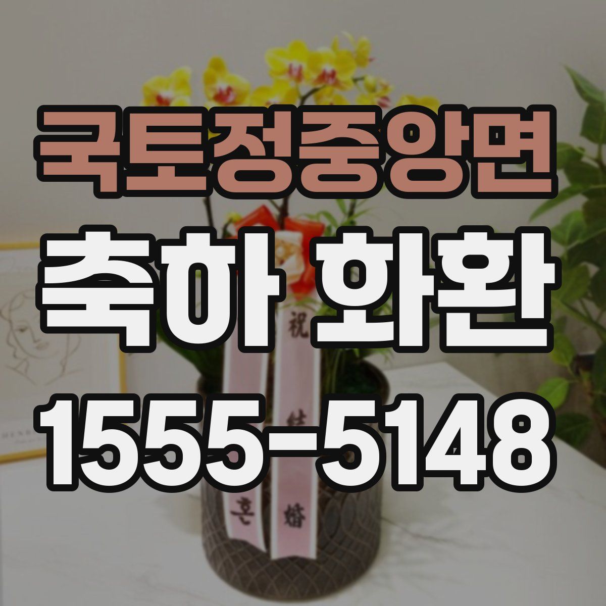 국토정중앙면 축하 화환