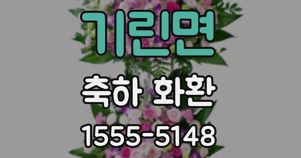 기린면 축하 화환