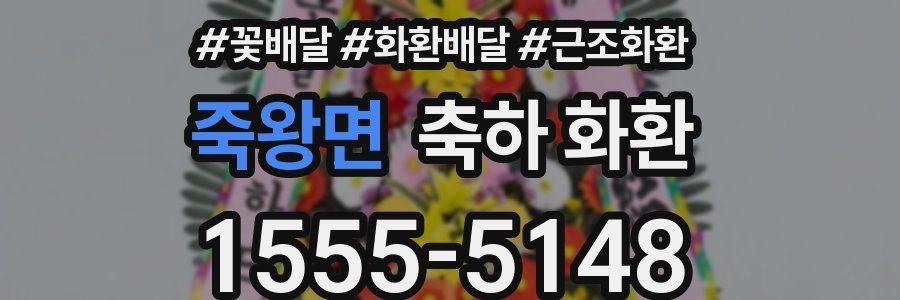 죽왕면 축하 화환