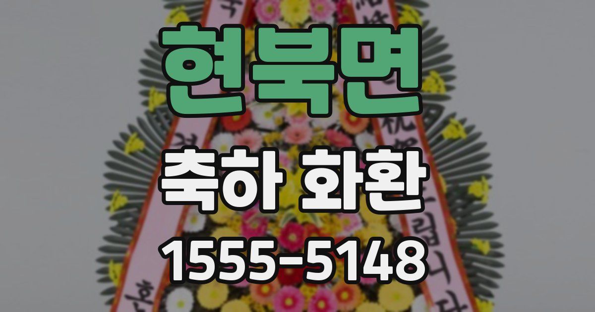 현북면 축하 화환