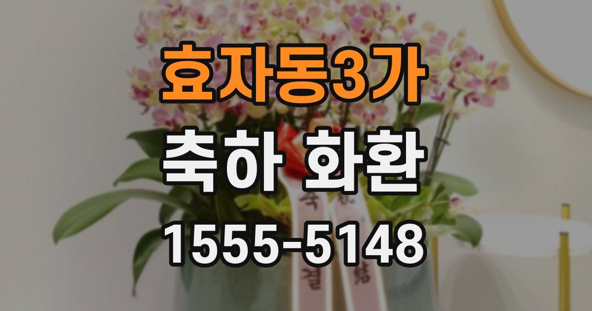 효자동3가 축하 화환