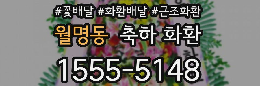 월명동 축하 화환