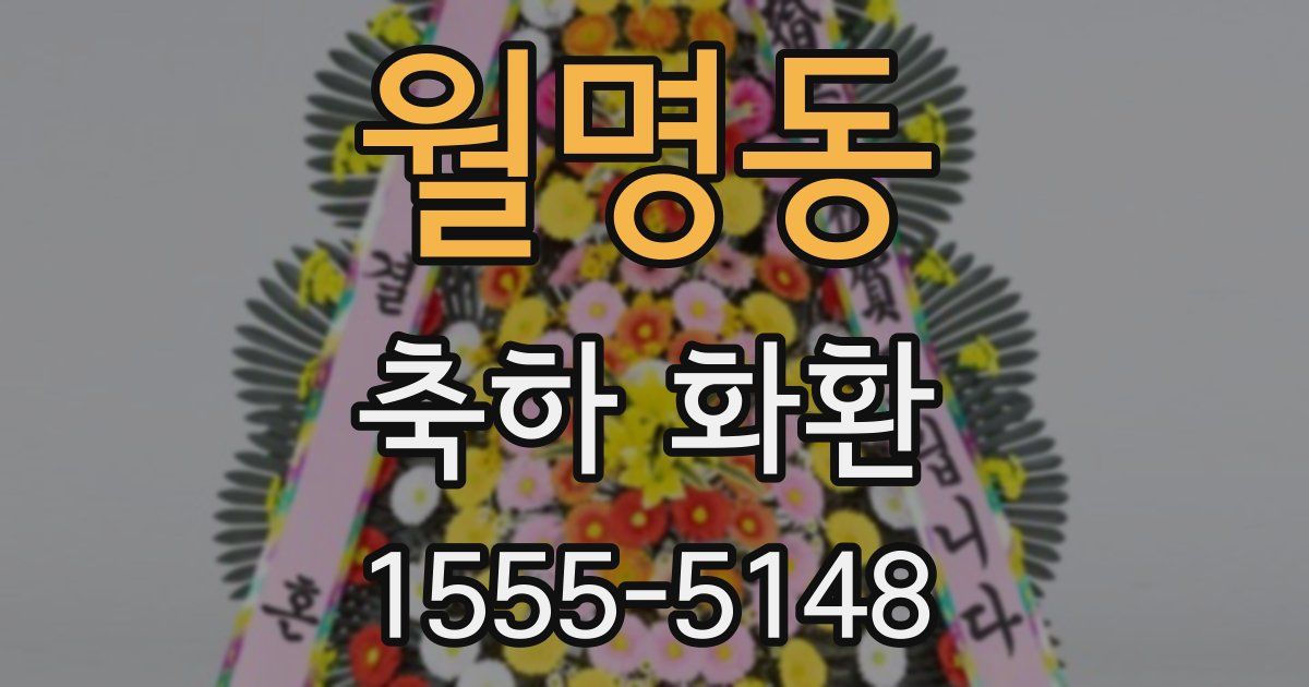 월명동 축하 화환