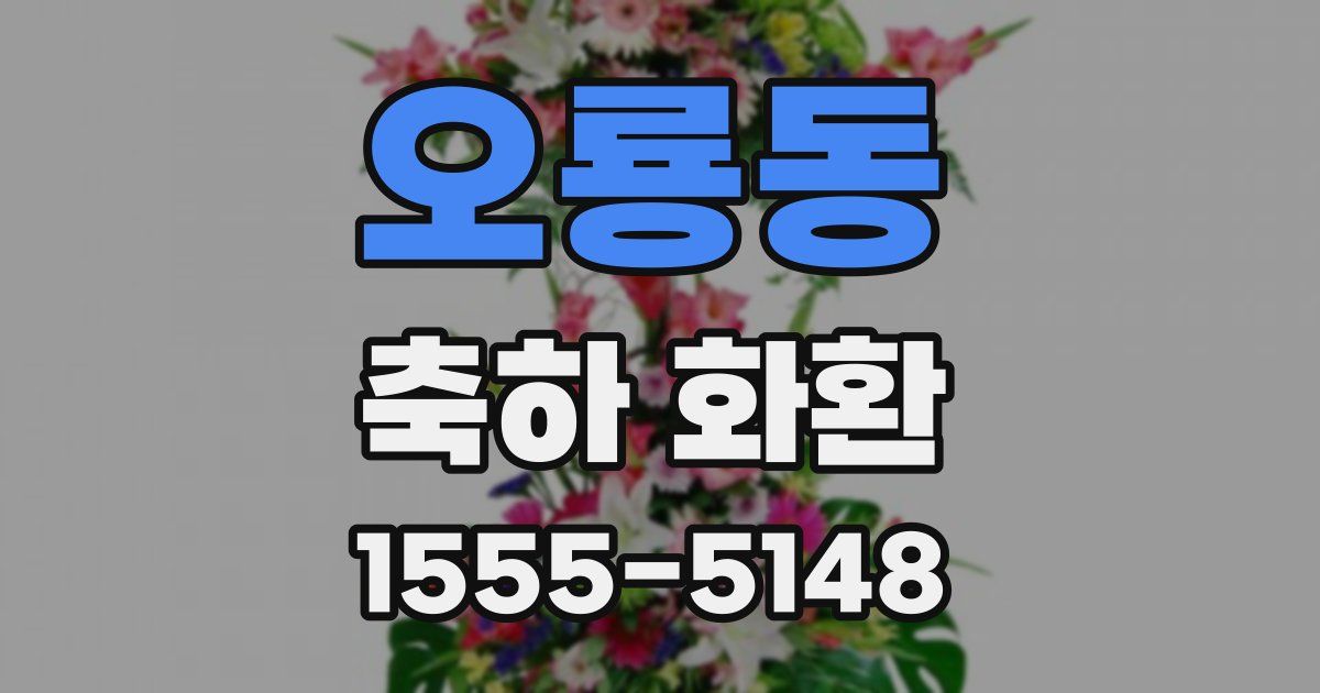 오룡동 축하 화환
