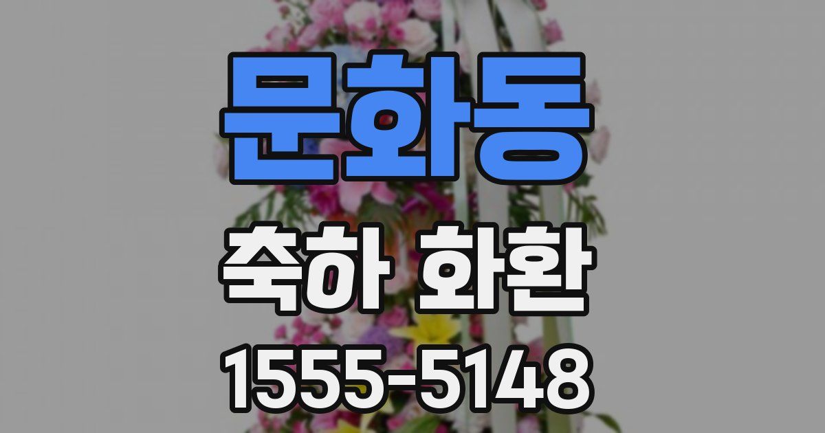 문화동 축하 화환