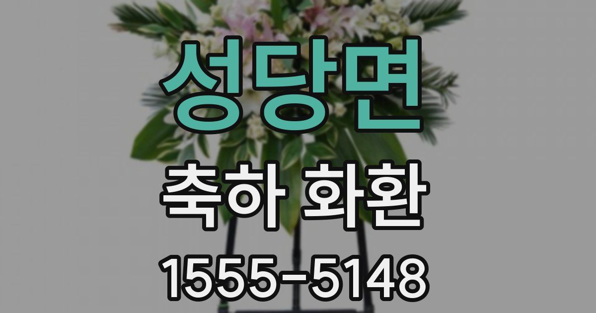 성당면 축하 화환