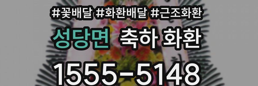 성당면 축하 화환