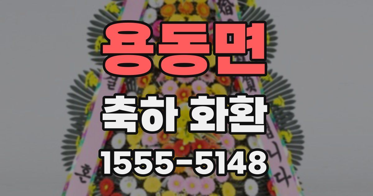 용동면 축하 화환