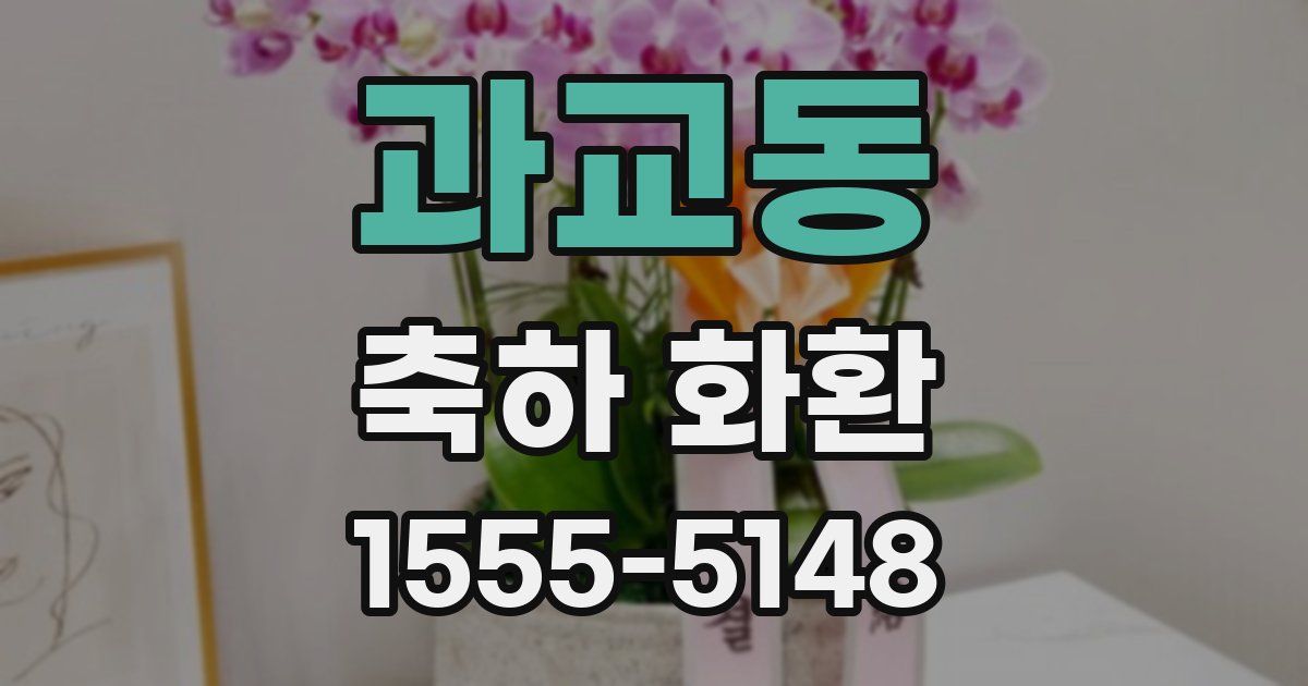 과교동 축하 화환