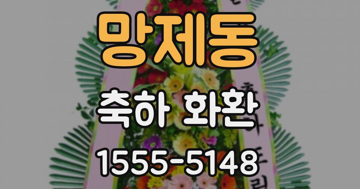 망제동 축하 화환