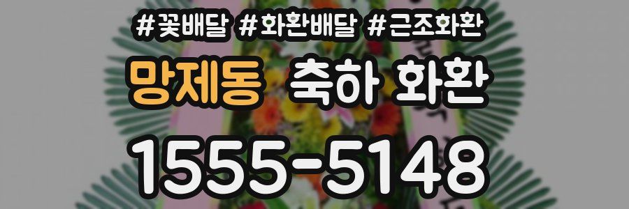 망제동 축하 화환