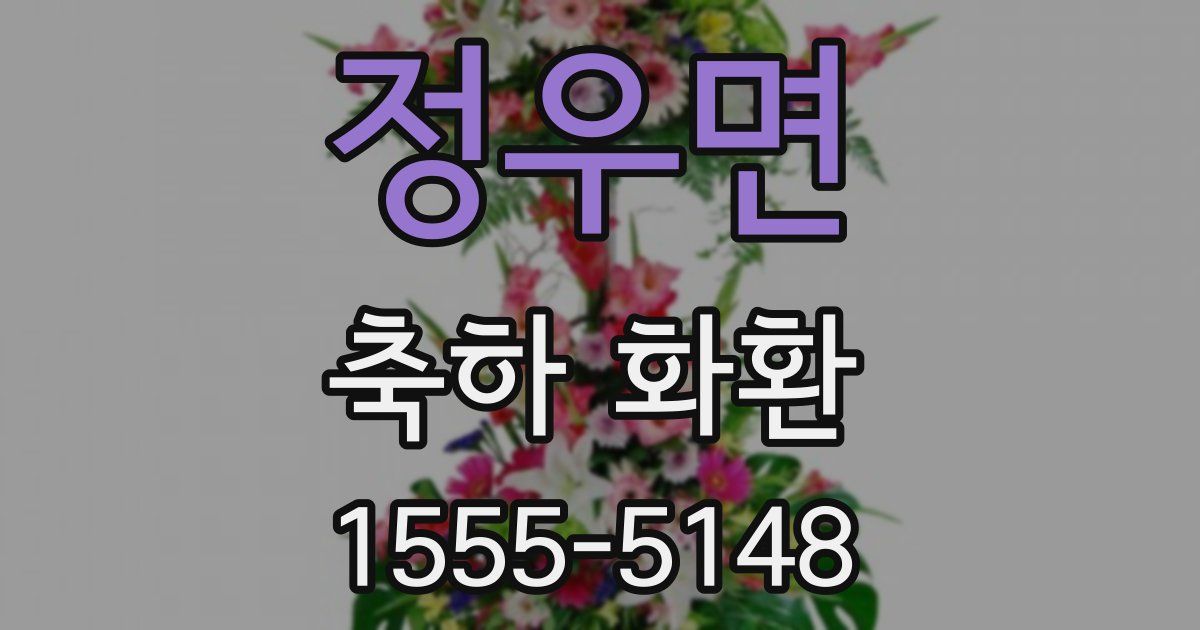 정우면 축하 화환