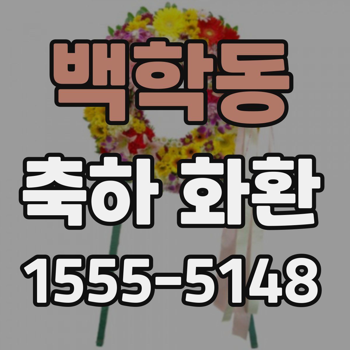 백학동 축하 화환