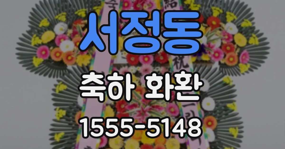 서정동 축하 화환