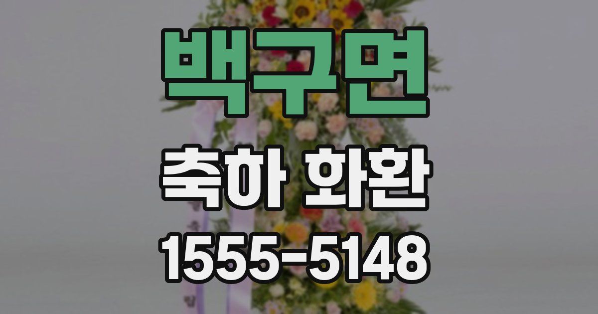백구면 축하 화환