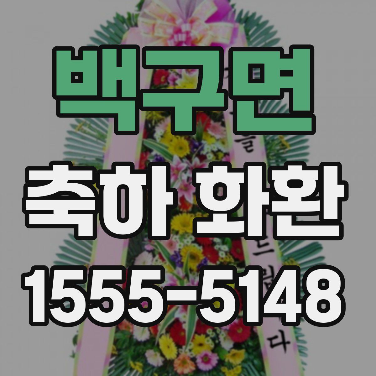 백구면 축하 화환