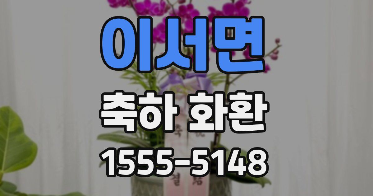이서면 축하 화환