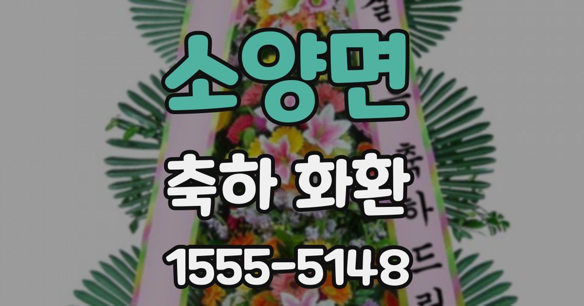 소양면 축하 화환