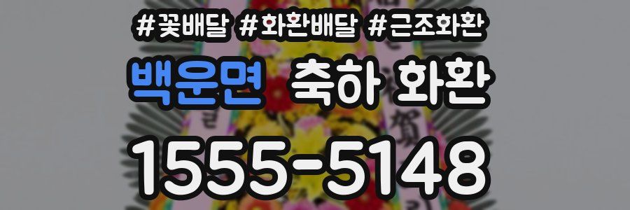 백운면 축하 화환
