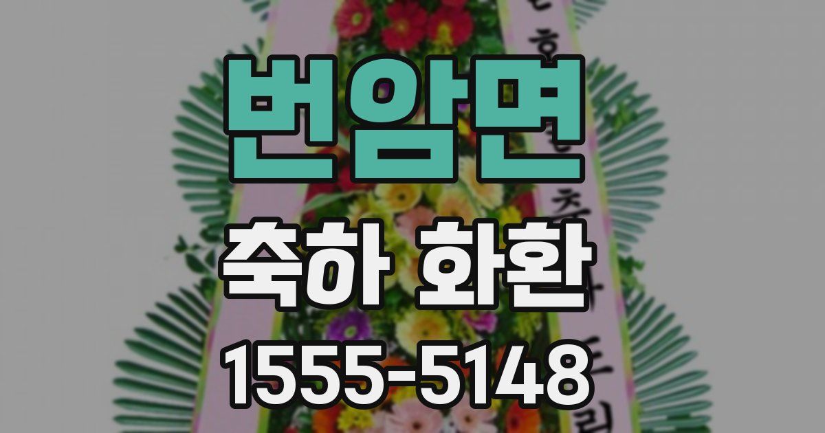 번암면 축하 화환