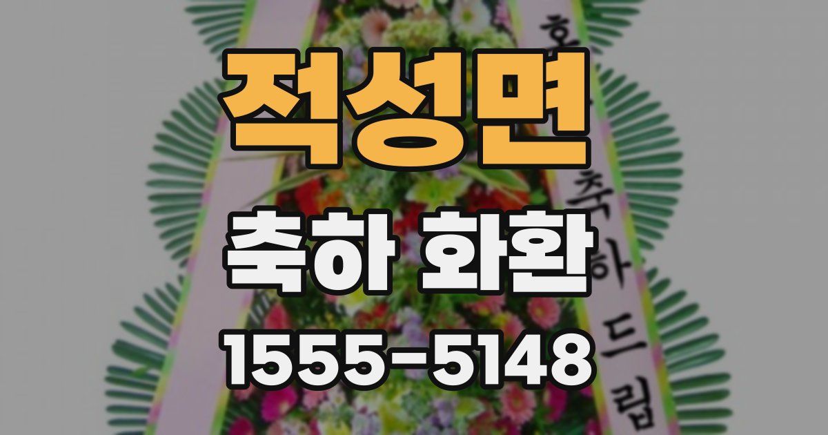 적성면 축하 화환