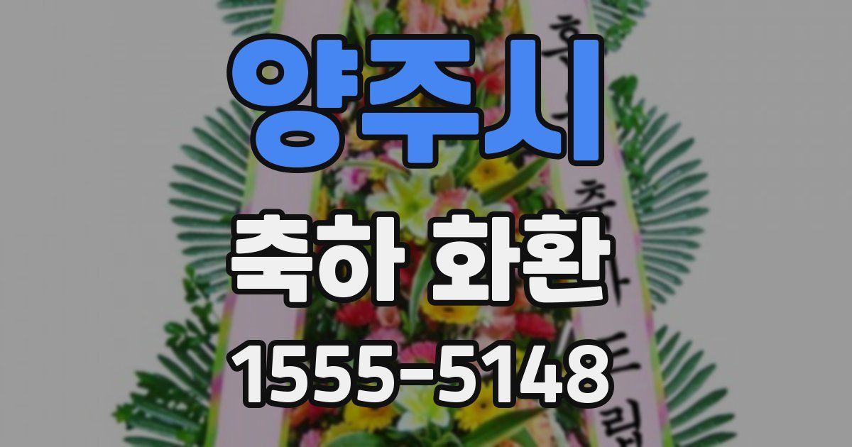양주시 축하 화환