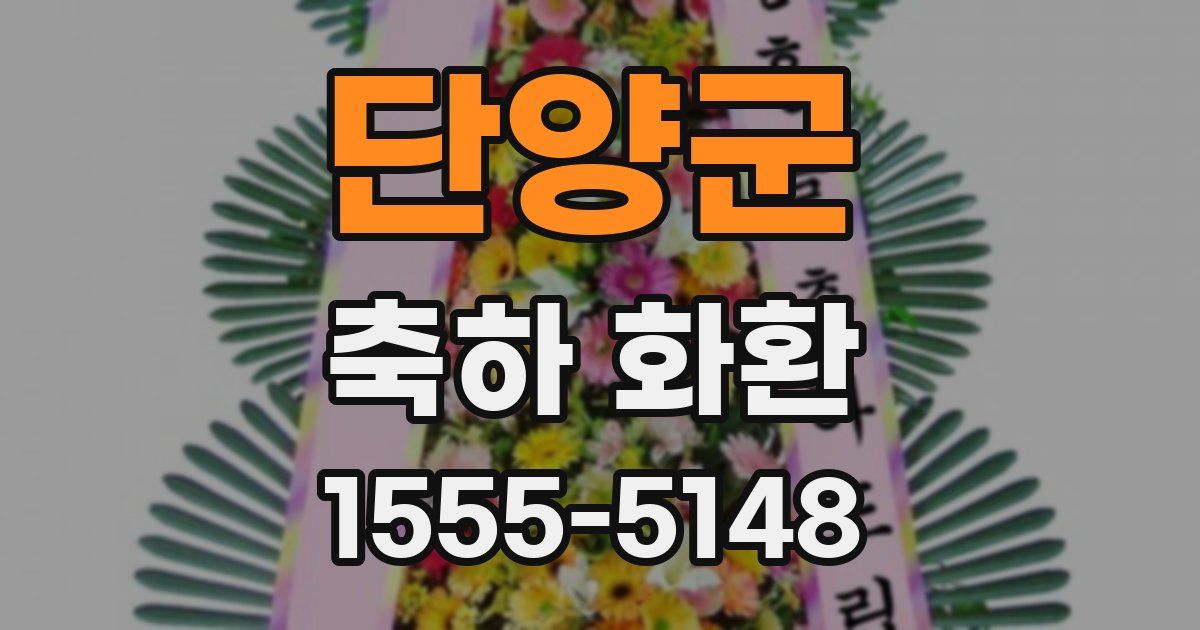 단양군 축하 화환