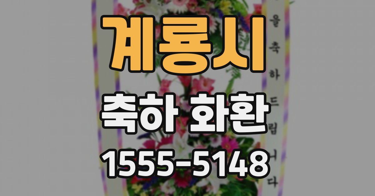 계룡시 축하 화환