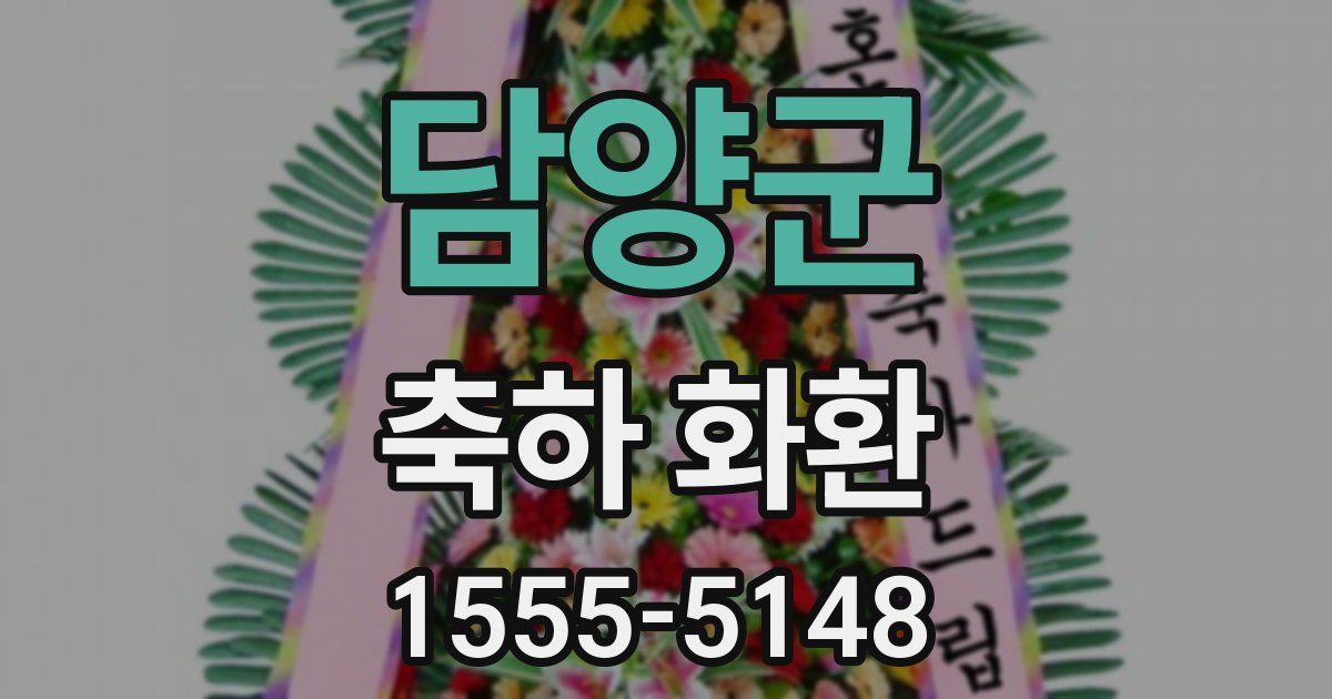 담양군 축하 화환