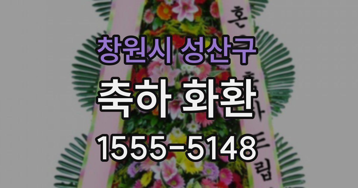 창원시 성산구 축하 화환