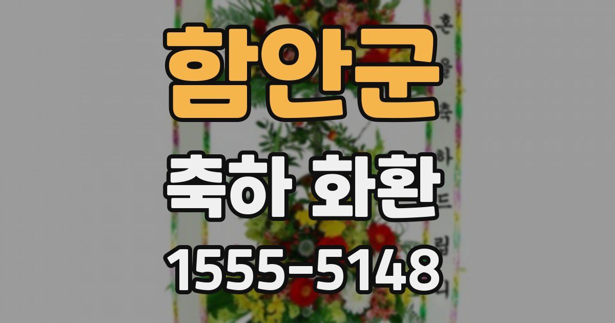 함안군 축하 화환